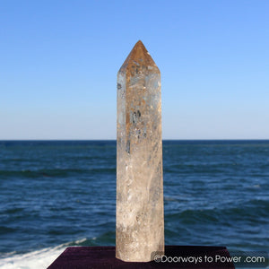 John of God Citrine Casa Crystal Point w/ Devic Temple 'Abundance'