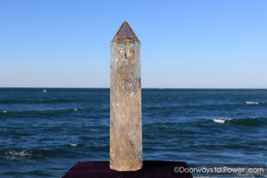 John of God Citrine Casa Crystal Point w/ Devic Temple 'Abundance'