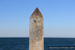 John of God Citrine Casa Crystal Point w/ Devic Temple 'Abundance'