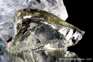 Celestial Gold Monatomic Andara Crystal w/ Rainbows 'Galactic Royalty'