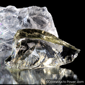 Celestial Gold Monatomic Andara Crystal w/ Rainbows 'Galactic Royalty'