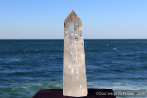 John of God Casa Healing Quartz Crystal Tower w/ Devic Temple & Rainbows