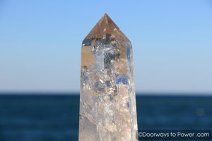 John of God Casa Healing Quartz Crystal Tower w/ Devic Temple & Rainbows