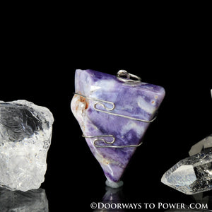 Violet Flame Opal Crystal Pendant .925 SS