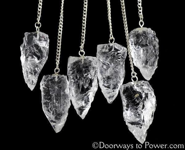 thumbnail image 2 of Natural Crystal Quartz Gemstone Point Dowsing Pendulum 2 of 11