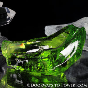Monatomic Andara Crystal Glass 'Green Martian'