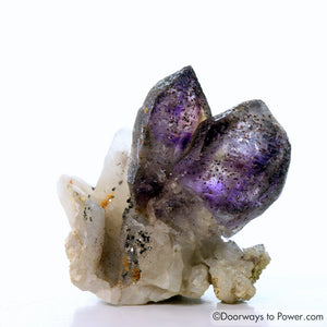 Melody Stone Super 7 Twin Crystal Cluster w/ Record Keeper