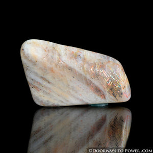 Rainbow Lattice Sunstone Tumbled & Polished Crystal 'Rare'