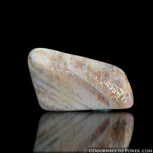 Rainbow Lattice Sunstone Tumbled & Polished Crystal 'Rare'