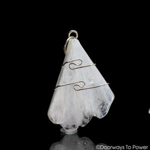 Sauralite Twin Azeztulite Crystal Pendant Azozeo Activated .925 SS RARE