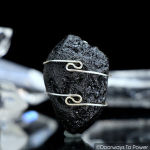 Tibetan Tektite Crystal Pendant .925 SS