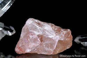 Pink Fire Azeztulite Crystal Azozeo Activated w/ Rainbows