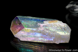 Angel Aura Danburite Drusy Crystal w/ Record Keeper Amazing A +++