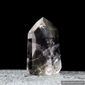 Brookite in Quartz Channeling Crystal Point Synergy 12 Stone Rare