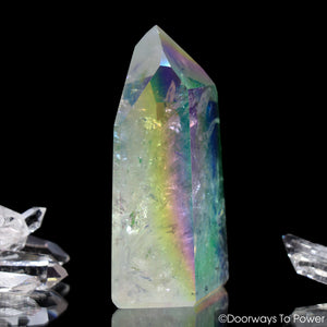 Angel Aura Lemurian Phantom Quartz Crystal Point (Polished)