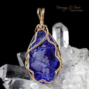 Tanzanite Fire Andara Crystal Pendant 14k