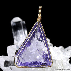 Sovereign Amethyst Andara Crystal Pendant 14k “SAHASRARA”