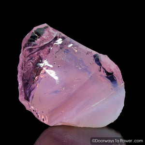 HGW Pink Monatomic Andara Crystal w/ Rainbows 'Heart of God Within'