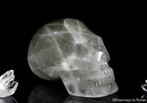 Rutilated Quartz Epidote Crystal Skull 'Epidosis'