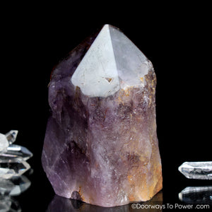 Auralite 23 Crystal Altar Stone Red Hematite Tip & Sunken Record keeper (RARE)