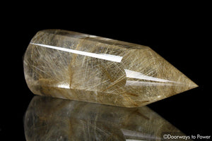 Golden Rutilated Quartz Vogel Crystal Dream Wand 'The Illuminator'