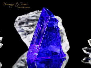 Siberian Blue Quartz Crystal Altar Stone