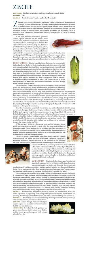 Zincite Metaphysical Properties