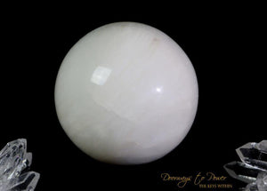 Barite White Light  Crystal Sphere