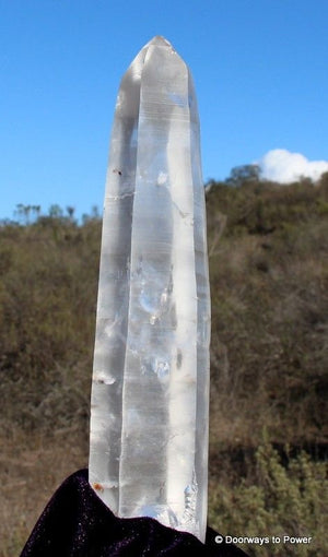 Lemurian Quartz Crystal Arch Angel Michael Protector Wand with Hematite