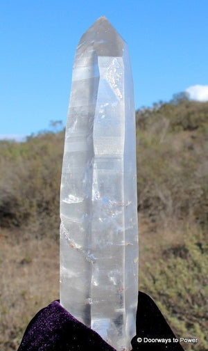 Lemurian Quartz Crystal Arch Angel Michael Protector Wand with Hematite