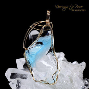 Oracle Eye 5D Monatomic Andara Crystal Pendant 14k