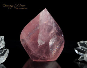 Rose Quartz Crystal Sculpture 'The Oracle'