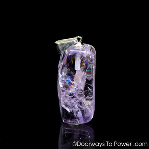John of God Amethyst Crystal Pendant | Blessed Casa Crystal w/ Rainbows