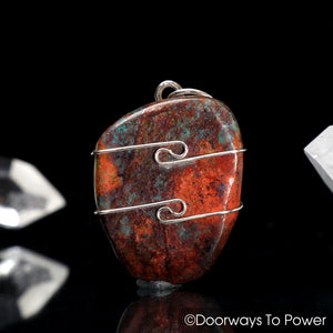 Crimson Cuprite Crystal Healing Pendant