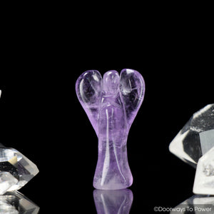John of God Amethyst Quartz Pocket Angel Crystal 'Guardian Angel'
