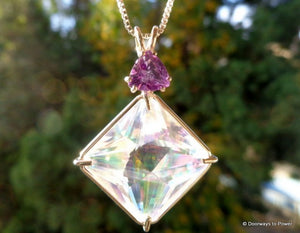 Angel Aura Magician Stone Pendant with Amethyst