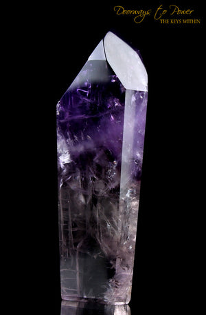 Amethyst Quartz Crystal Point Devic Temple Heart Master Dow