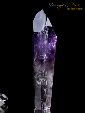 Amethyst Quartz Crystal Point Devic Temple Heart Master Dow