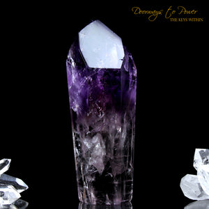 Amethyst Quartz Crystal Point Devic Temple Heart Master Dow