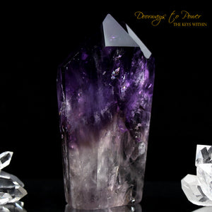 Amethyst Tantric Twin Quartz Crystal Point