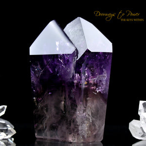 Amethyst Tantric Twin Quartz Crystal Point