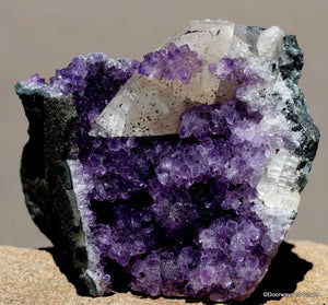 Amethyst Cluster w/ Calcite