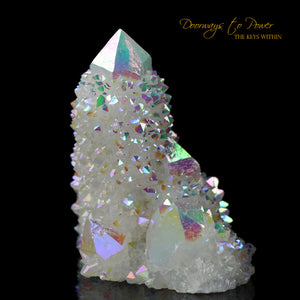 Angel Aura Druzy Spirit Quartz Tantric Twin Crystal Cluster