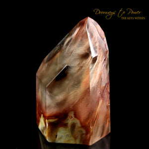 Angel Phantom Amphibole Quartz Crystal Point