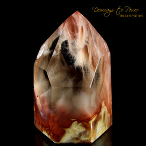Angel Phantom Amphibole Quartz Crystal Point