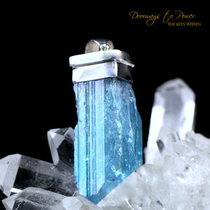 Aqua Aura Danburite Synergy 12 Crystal Pendant