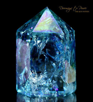 Aqua Aura Quartz Portal Time link Crystal Point