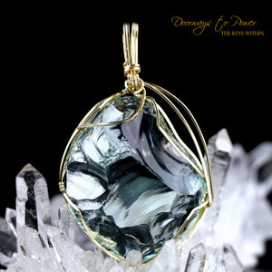 Aqua Serenity Andara Pendant 14k 'Atlantean Hologram'