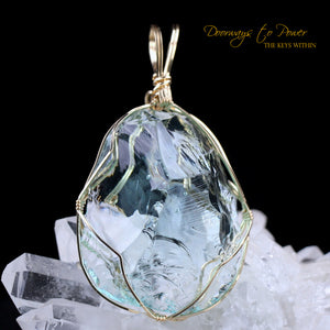 Aqua Serenity Andara Pendant 14k 'Atlantean Hologram'