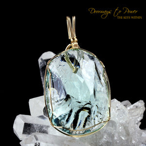 Aqua Serenity Andara Pendant 14k 'Atlantean Hologram'